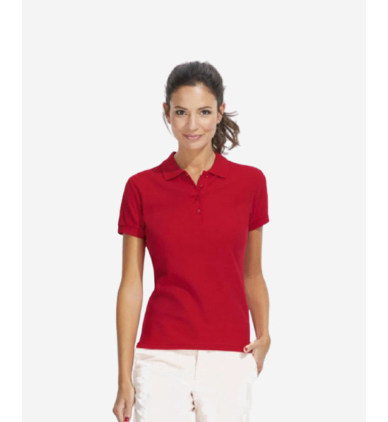 SOL-11338 POLO DONNA MANICHE CORTI